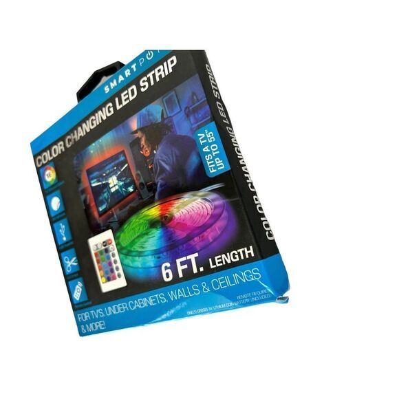 Smart point Color changing LED strip 6ft - great for bedrooms/ceilings etc tvs N - Picture 3 of 3